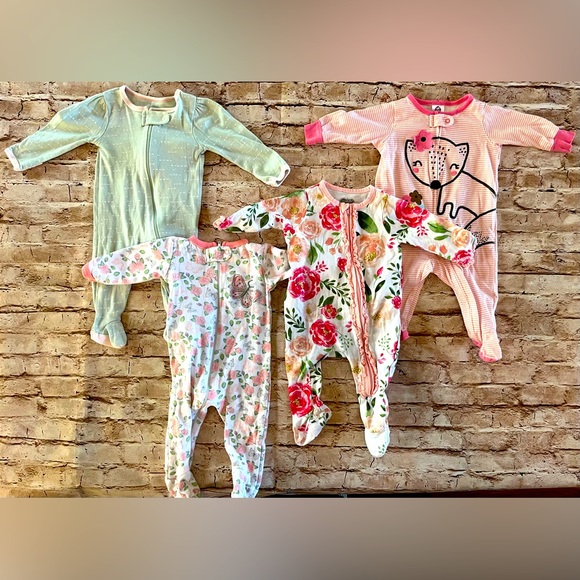Other - Baby Girl Sleepers size 0-3 months - Bundle of 4